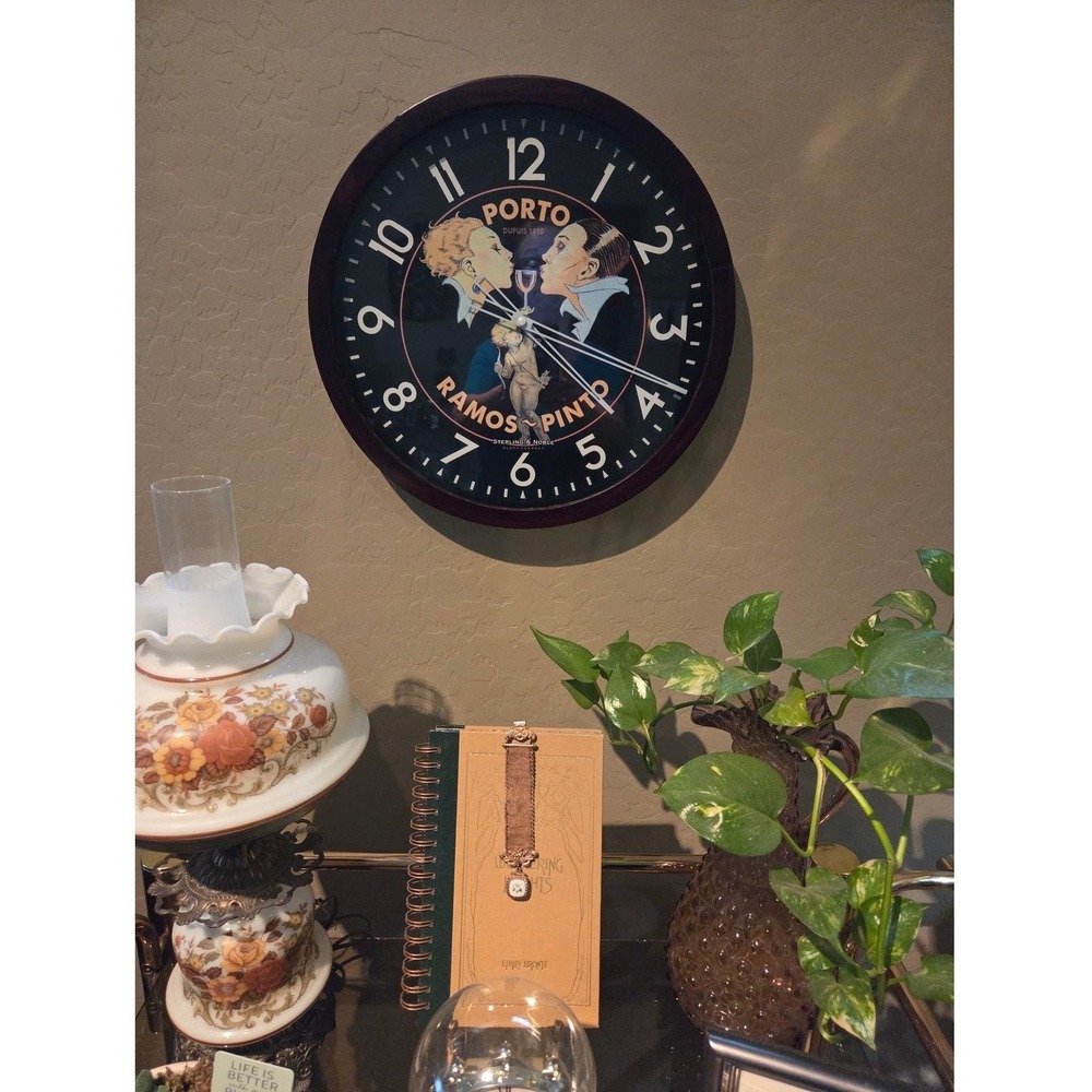Sterling & Noble Porto Ramos Pinto Wall Clock Rene Vincent‎ Art Deco Wine Decor
